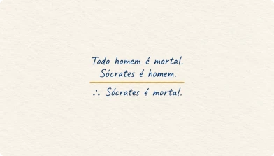 Exemplo de lógica: silogismo de Sócrates