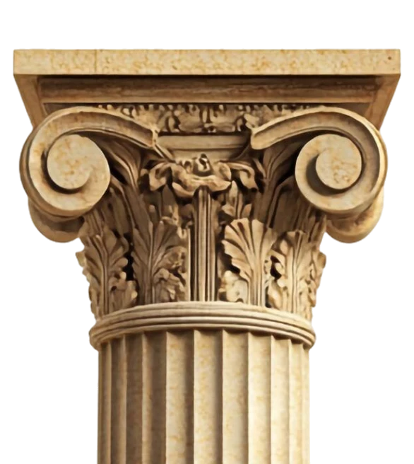 Coluna clássica decorativa