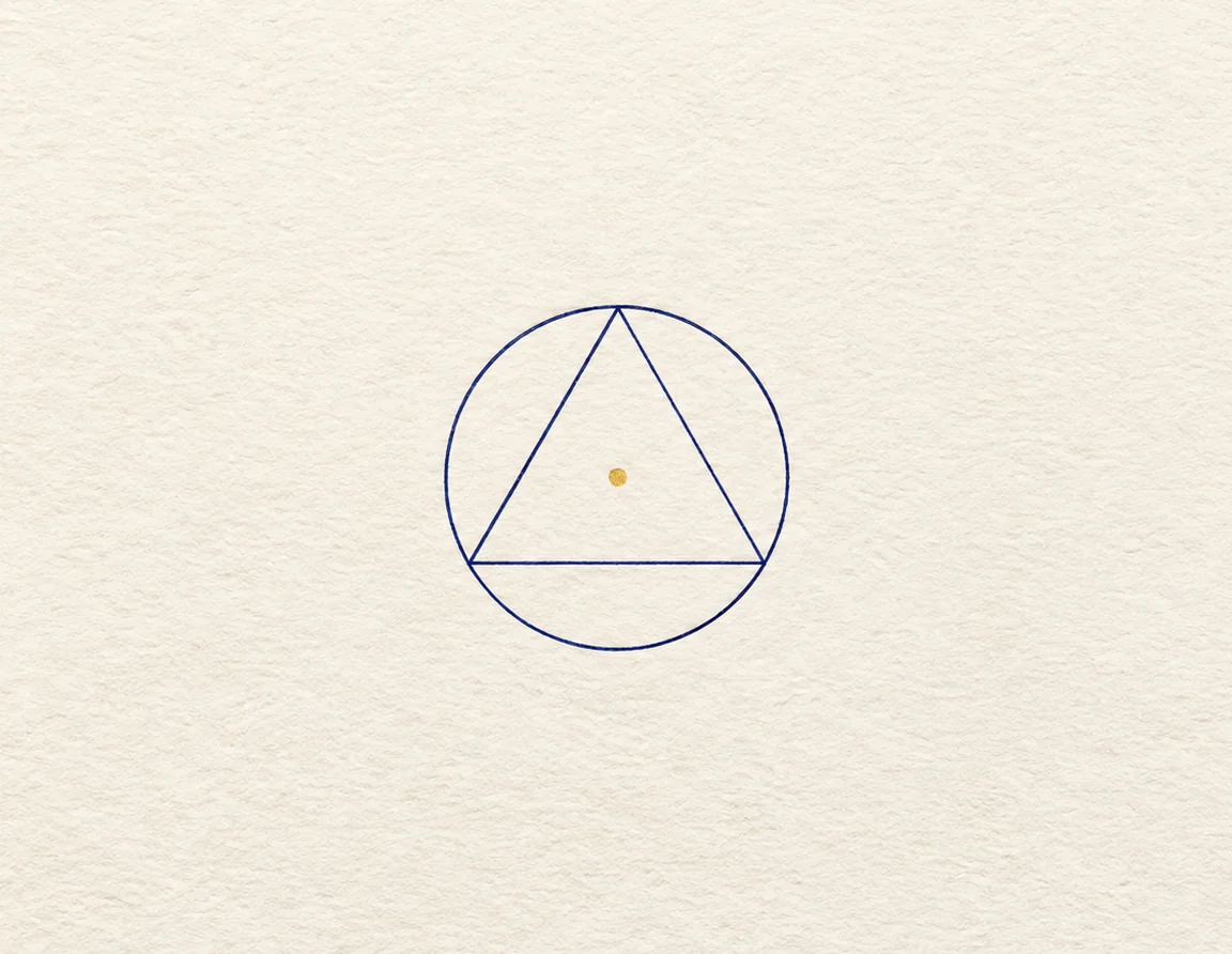 Geometria: triângulo dentro de um círculo